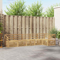 Outdoor-Sofagarnitur 6 pcs Weiß 304 x 126,5 x 73 cm