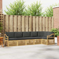 Outdoor-Sofagarnitur 6 pcs Weiß und Anthrazit