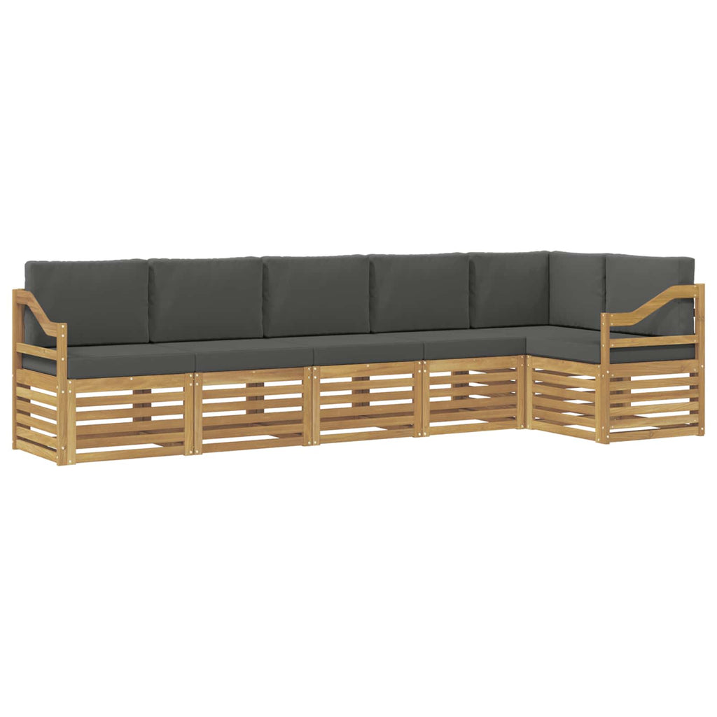 Outdoor-Sofagarnitur 6 pcs Weiß und Anthrazit