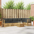 Outdoor-Sofagarnitur 7 pcs Weiß und Anthrazit 59 x 59 x 37 cm