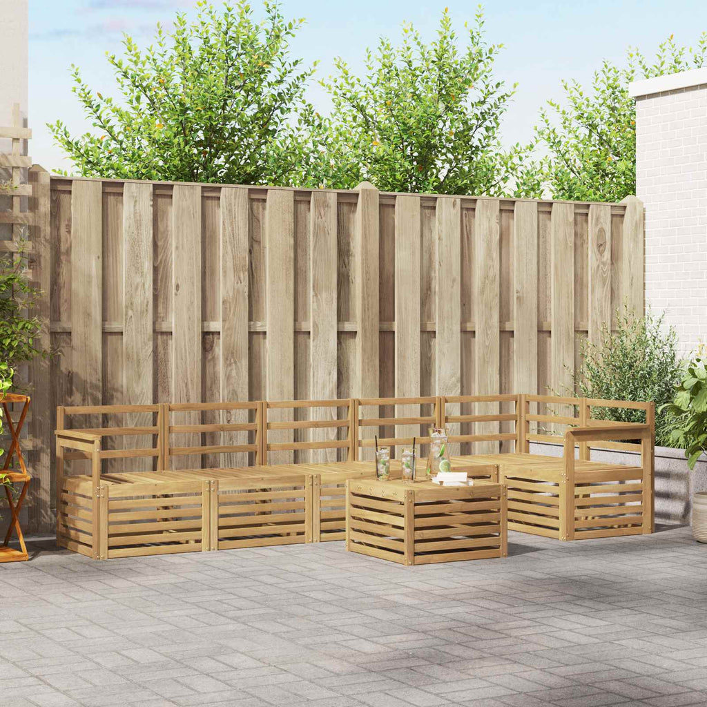 Outdoor-Sofagarnitur 7 pcs Weiß 59 x 59 x 37 cm