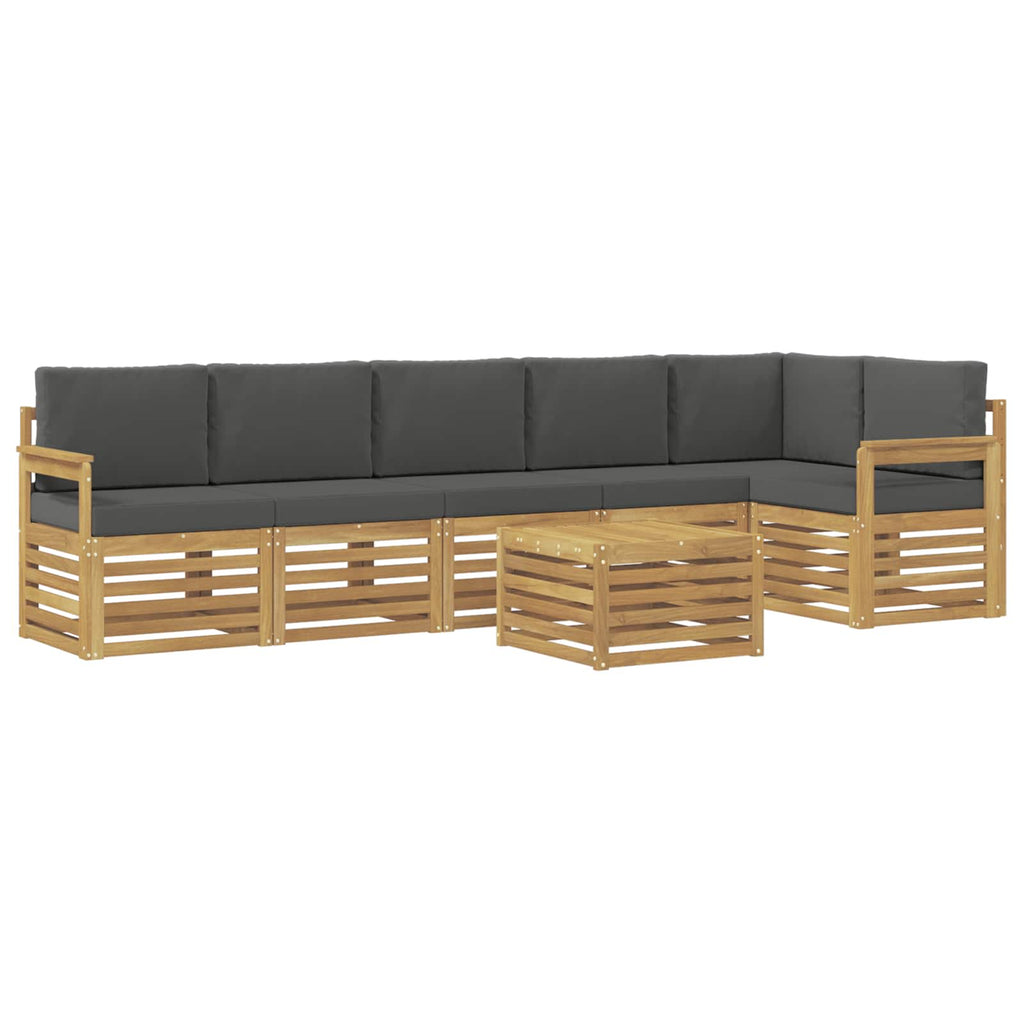 Outdoor-Sofagarnitur 7 pcs Weiß und Anthrazit 59 x 59 x 37 cm