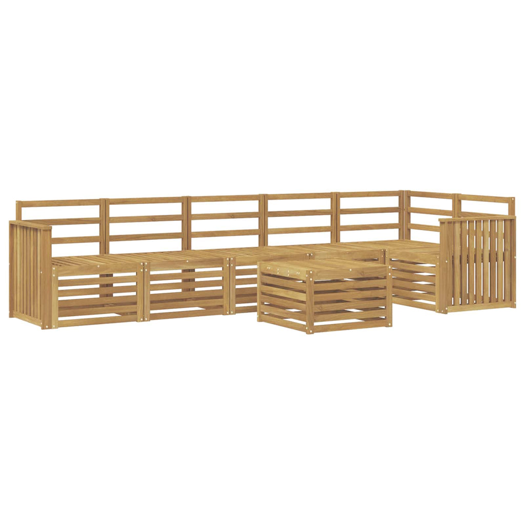 Outdoor-Sofagarnitur 7 pcs Weiß 59 x 59 x 37 cm