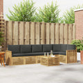 Outdoor-Sofagarnitur 7 pcs Weiß und Anthrazit 59 x 59 x 37 cm