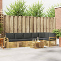 Outdoor-Sofagarnitur 7 pcs Weiß und Anthrazit 59 x 59 x 37 cm