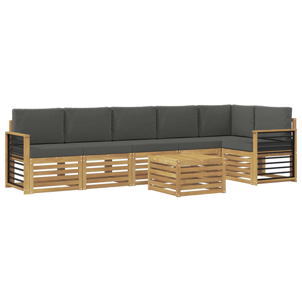Outdoor-Sofagarnitur 7 pcs Weiß und Anthrazit 59 x 59 x 37 cm