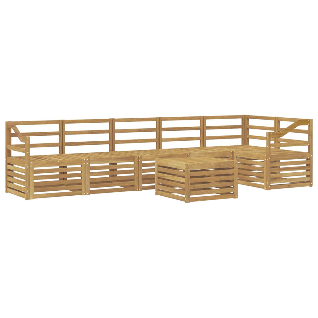 Outdoor-Sofagarnitur 7 pcs Weiß 59 x 59 x 37 cm