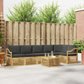 Outdoor-Sofagarnitur 7 pcs Weiß und Anthrazit 59 x 59 x 37 cm