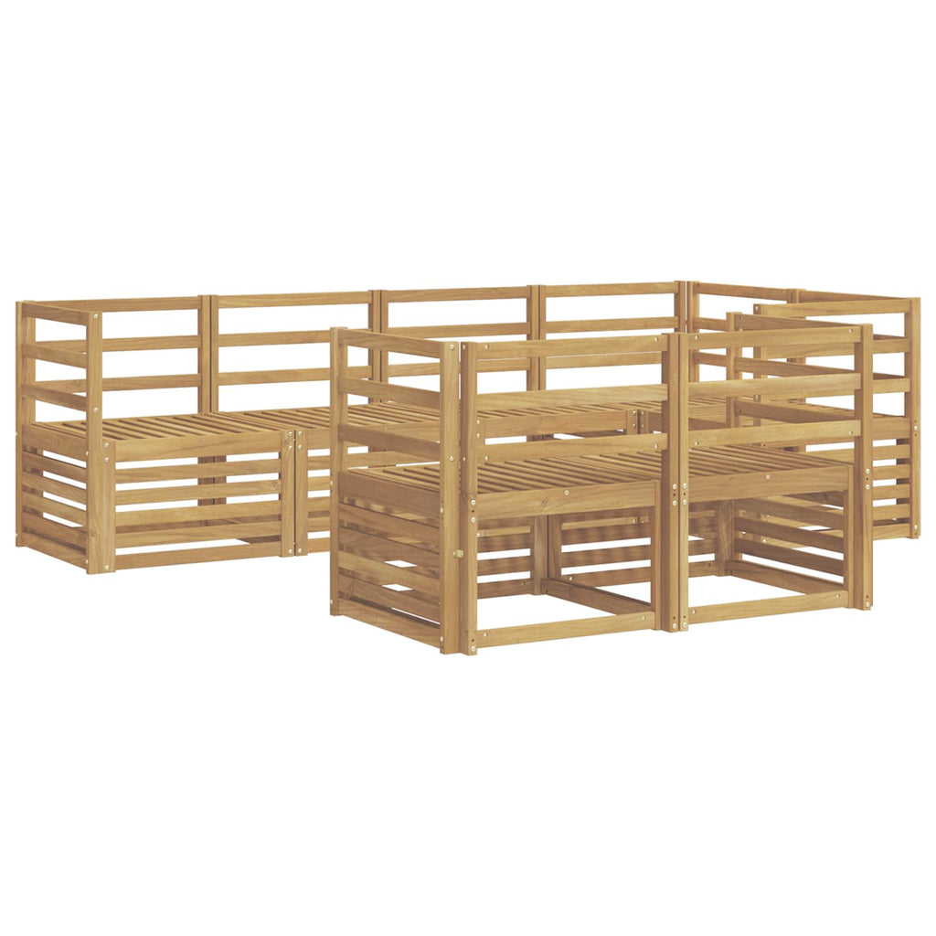 Outdoor-Sofagarnitur 7 pcs Weiß 245 x 126,5 x 73 cm