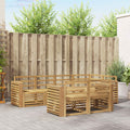 Outdoor-Sofagarnitur 7 pcs Weiß 251 x 132,5 x 73 cm