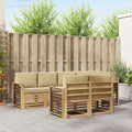 Outdoor-Sofagarnitur 7 pcs Weiß und Beige 247 x 128,5 x 73 cm