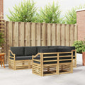 Outdoor-Sofagarnitur 7 pcs Weiß und Anthrazit