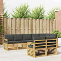 Outdoor-Sofagarnitur 8 pcs Weiß und Anthrazit