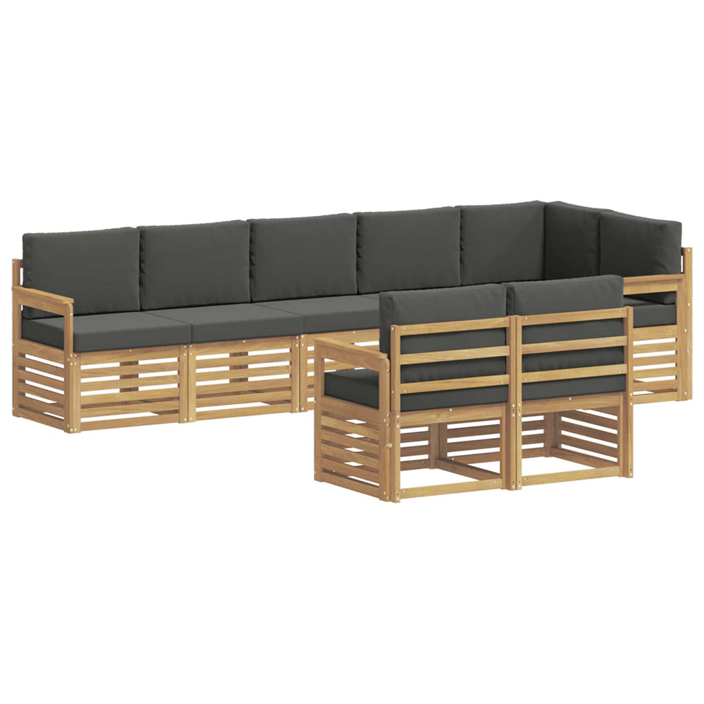 Outdoor-Sofagarnitur 8 pcs Weiß und Anthrazit