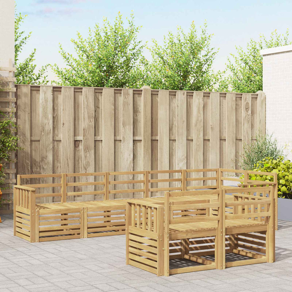 Outdoor-Sofagarnitur 8 pcs Weiß 306 x 128,5 x 73 cm