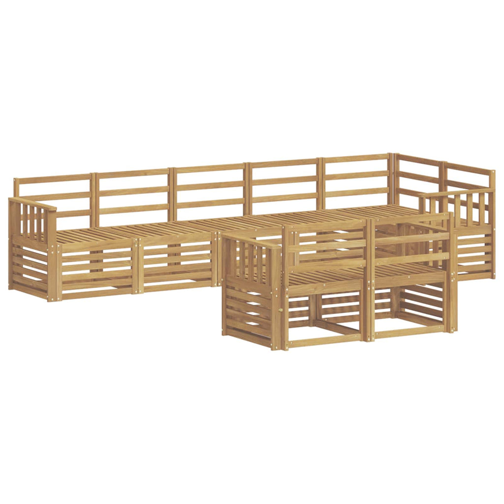 Outdoor-Sofagarnitur 8 pcs Weiß 306 x 128,5 x 73 cm