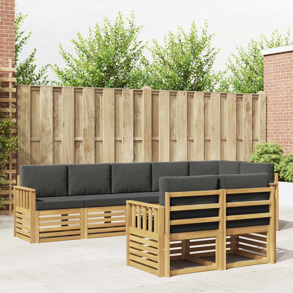 Outdoor-Sofagarnitur 8 pcs Weiß und Anthrazit