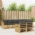 Outdoor-Sofagarnitur 8 pcs Weiß und Anthrazit