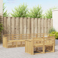 Outdoor-Sofagarnitur 8 pcs Weiß 306 x 128,5 x 73 cm