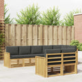 Outdoor-Sofagarnitur 8 pcs Weiß und Anthrazit