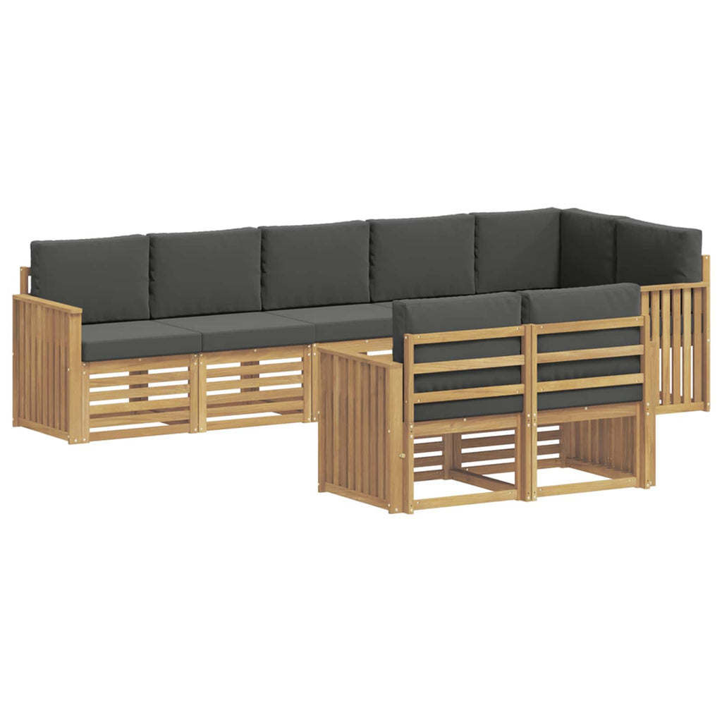 Outdoor-Sofagarnitur 8 pcs Weiß und Anthrazit