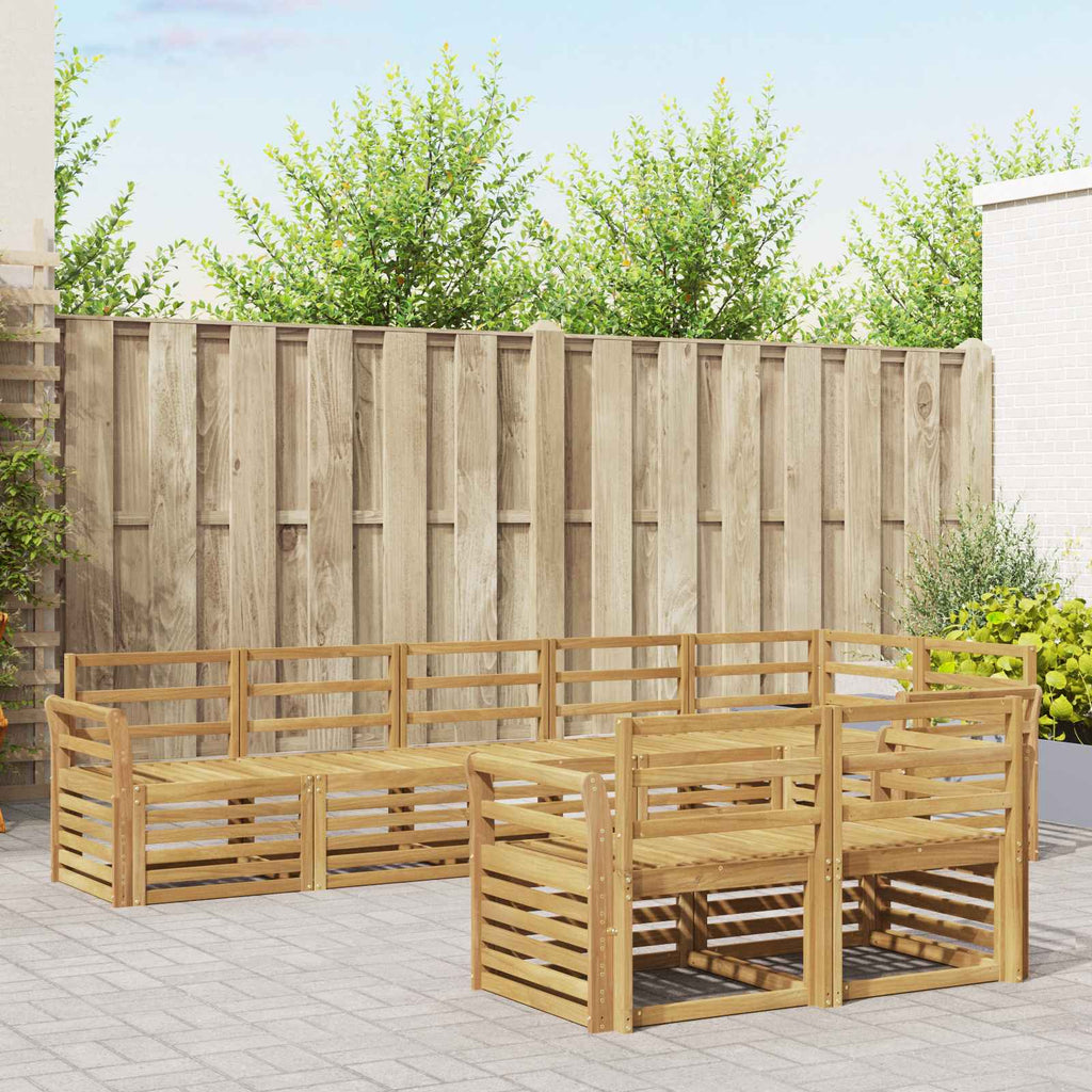 Outdoor-Sofagarnitur 8 pcs Weiß 308 x 130,5 x 73 cm
