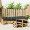 Outdoor-Sofagarnitur 8 pcs Weiß und Anthrazit