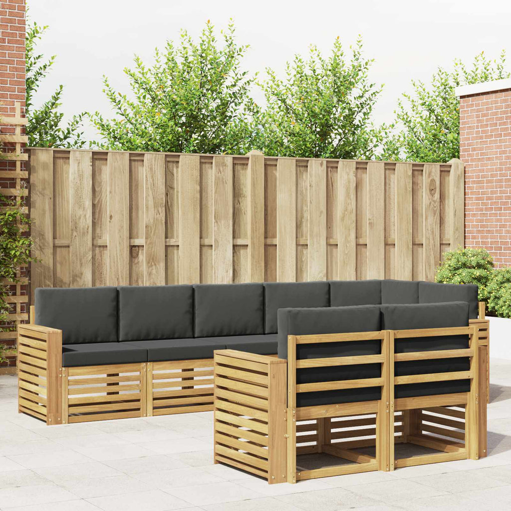 Outdoor-Sofagarnitur 8 pcs Weiß und Anthrazit