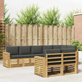 Outdoor-Sofagarnitur 8 pcs Weiß und Anthrazit