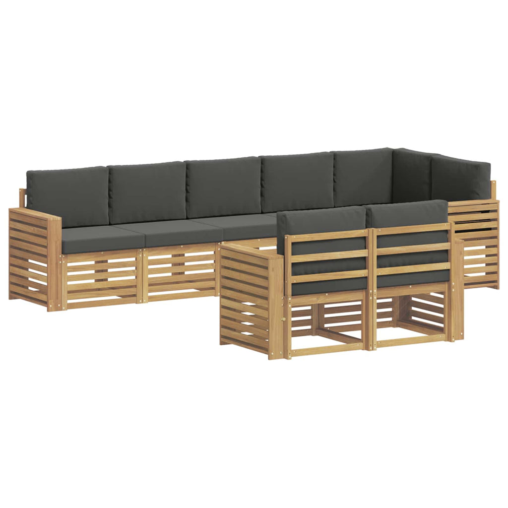 Outdoor-Sofagarnitur 8 pcs Weiß und Anthrazit