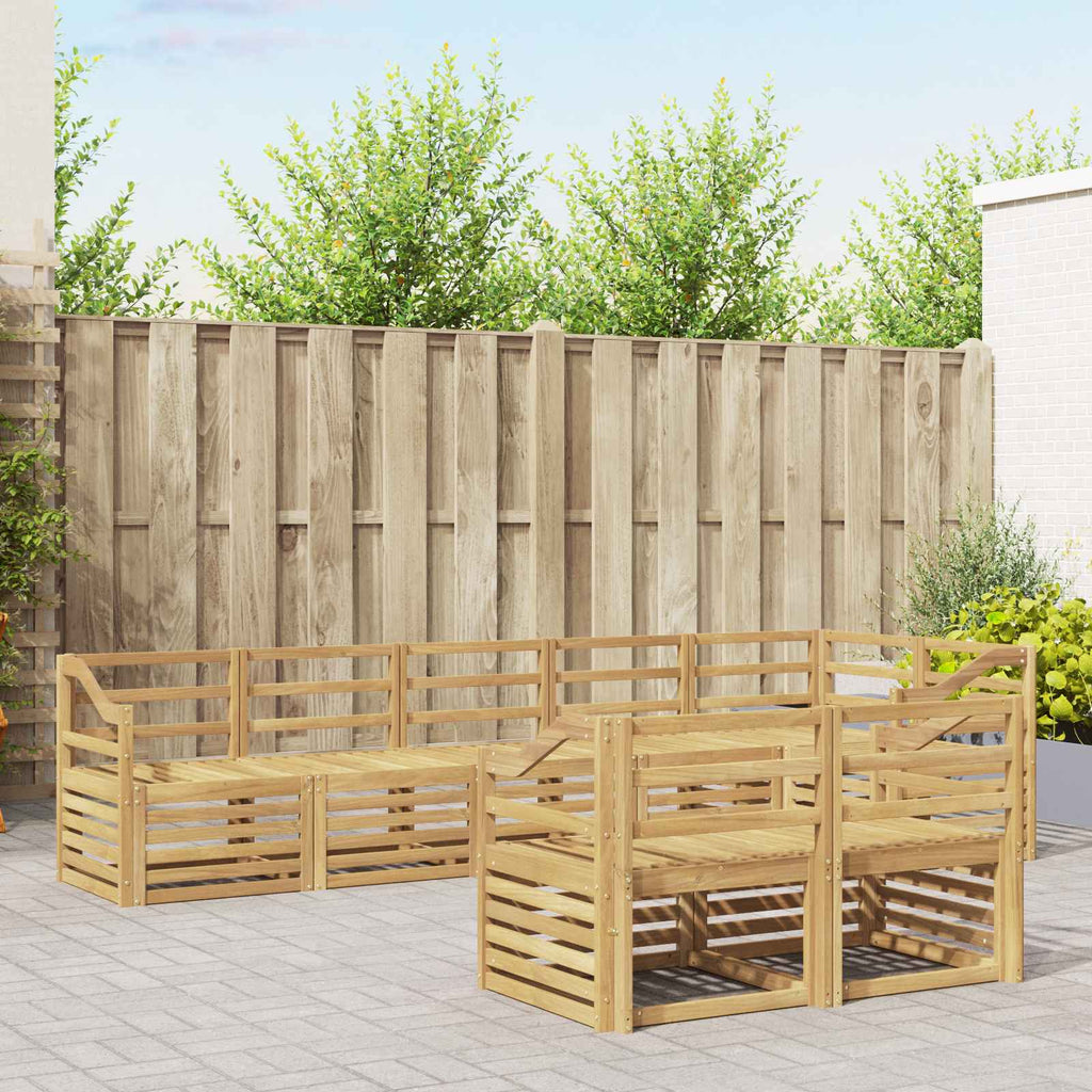 Outdoor-Sofagarnitur 8 pcs Weiß 304 x 126,5 x 73 cm
