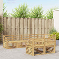 Outdoor-Sofagarnitur 8 pcs Weiß 304 x 126,5 x 73 cm