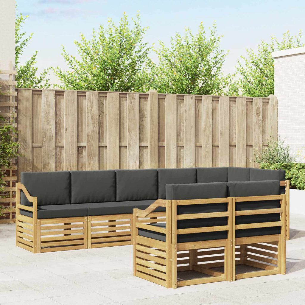 Outdoor-Sofagarnitur 8 pcs Weiß und Anthrazit