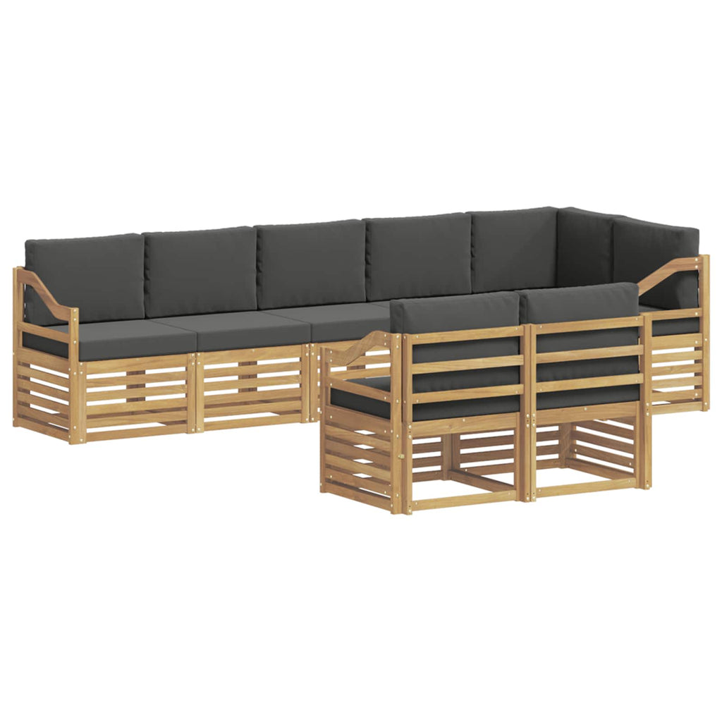 Outdoor-Sofagarnitur 8 pcs Weiß und Anthrazit