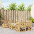 Outdoor-Sofagarnitur 9 pcs Weiß 59 x 59 x 37 cm