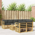 Outdoor-Sofagarnitur 8 pcs Weiß und Anthrazit 59 x 59 x 37 cm