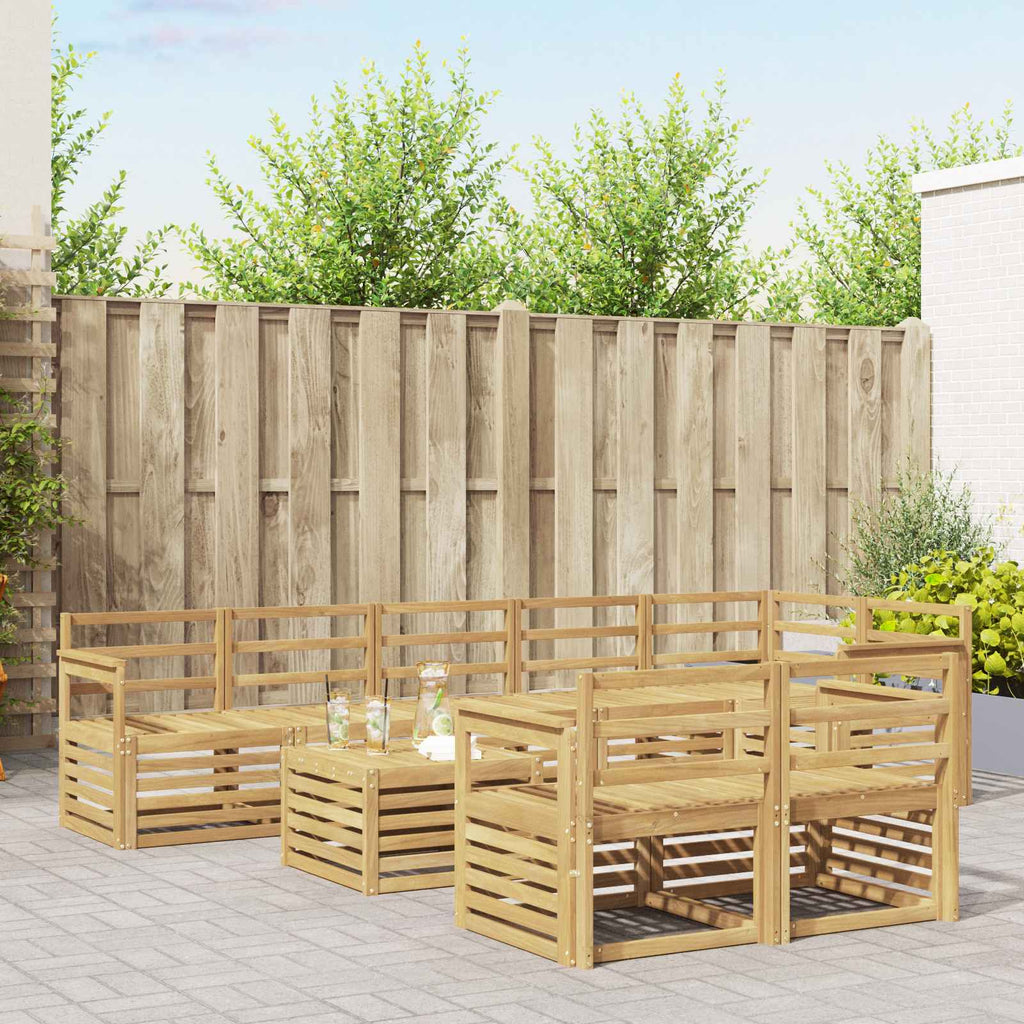 Outdoor-Sofagarnitur 9 pcs Weiß 59 x 59 x 37 cm