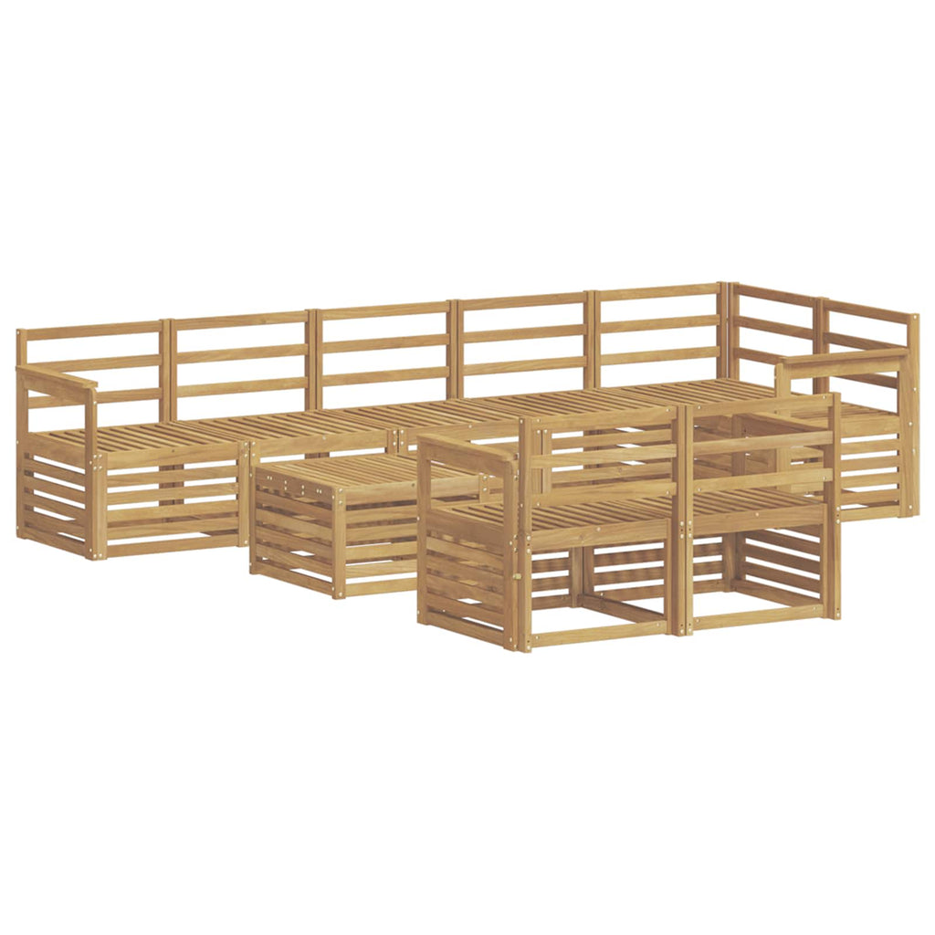 Outdoor-Sofagarnitur 9 pcs Weiß 59 x 59 x 37 cm