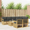 Outdoor-Sofagarnitur 8 pcs Weiß und Anthrazit 59 x 59 x 37 cm