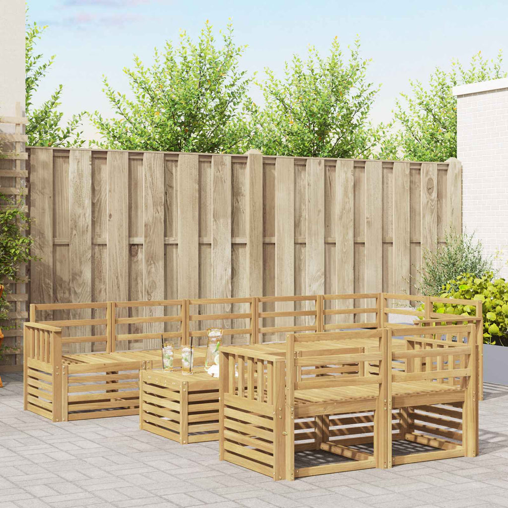 Outdoor-Sofagarnitur 9 pcs Weiß 59 x 59 x 37 cm