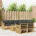 Outdoor-Sofagarnitur 8 pcs Weiß und Anthrazit 59 x 59 x 37 cm