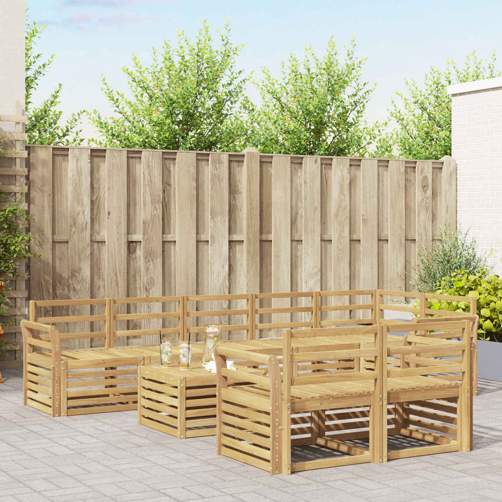 Outdoor-Sofagarnitur 9 pcs Weiß 59 x 59 x 37 cm