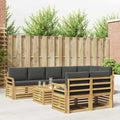 Outdoor-Sofagarnitur 9 pcs Weiß und Anthrazit 59 x 59 x 37 cm