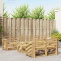 Outdoor-Sofagarnitur 9 pcs Weiß 59 x 59 x 37 cm