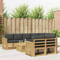 Outdoor-Sofagarnitur 9 pcs Weiß und Anthrazit 59 x 59 x 37 cm