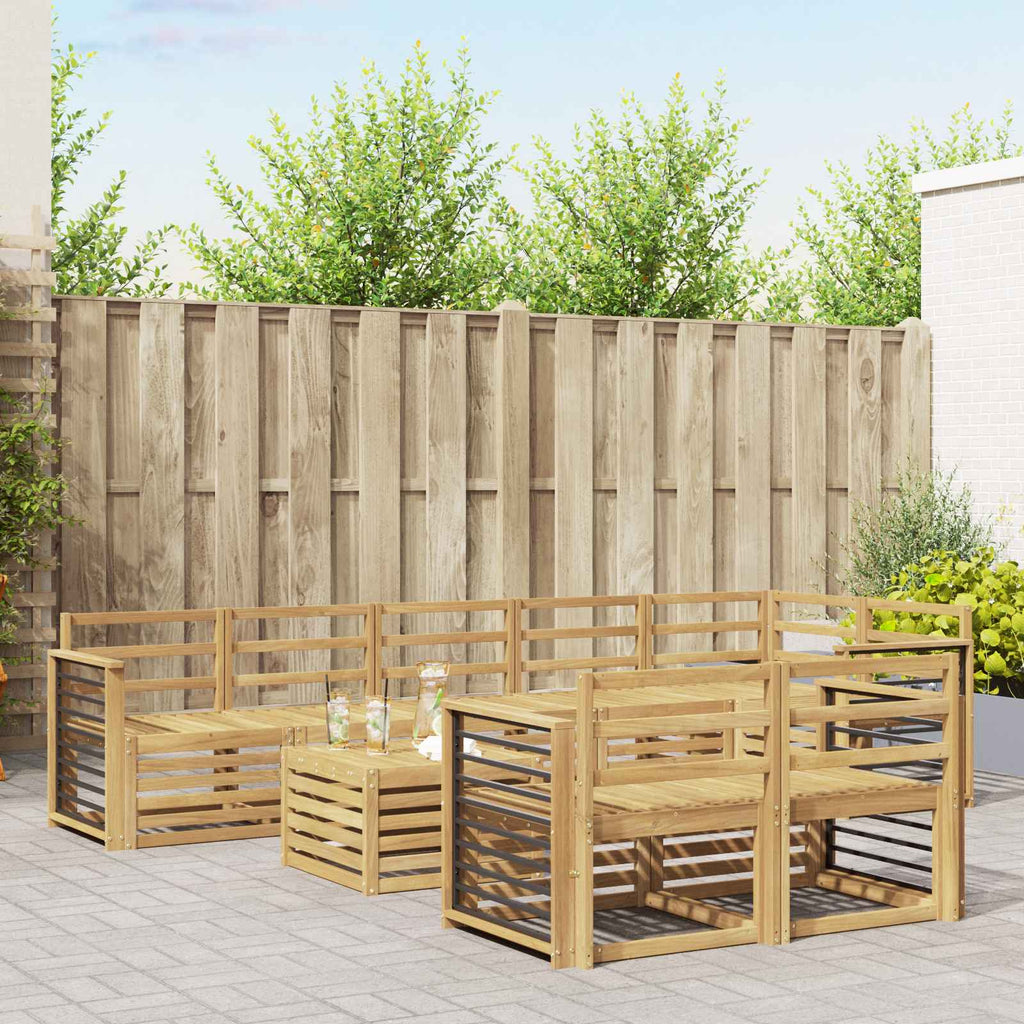 Outdoor-Sofagarnitur 9 pcs Weiß 59 x 59 x 37 cm