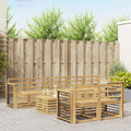 Outdoor-Sofagarnitur 9 pcs Weiß 59 x 59 x 37 cm