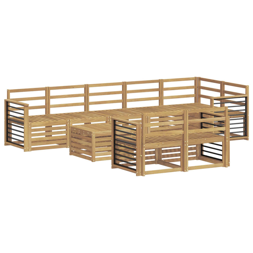 Outdoor-Sofagarnitur 9 pcs Weiß 59 x 59 x 37 cm