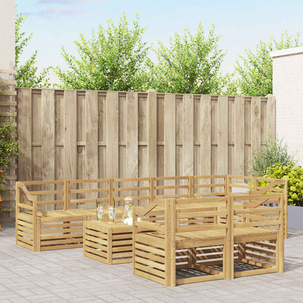 Outdoor-Sofagarnitur 9 pcs Weiß 59 x 59 x 37 cm
