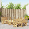 Outdoor-Sofagarnitur 9 pcs Weiß 59 x 59 x 37 cm